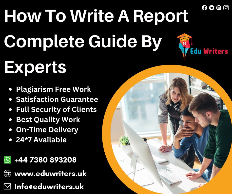 Eduwritersteam's tweet image. Be confident! Because you choose our Report Writing Help Services.
Order Now:
#reportwriting #reportwritingassignmenthelp #Reportwritinghelp #writingassignment #writinghelp #assignmenthelp #assignments #help #eduwriters