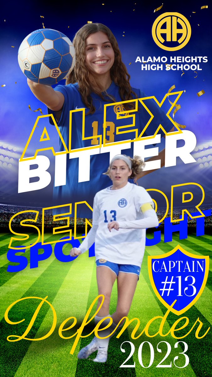 Starting today, we are celebrating 10 days of Senior Spotlights, culminating in a senior night celebration. We love our seniors!!! SHOUTOUT 📣 to Alex Bitter #13 AHHS Senior Captain🚨 🐴🆙