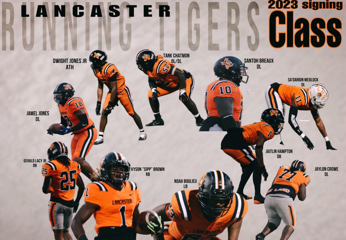 The <a href="/LancasterFBwebo/">Lancaster Football</a> Signing Class 🥹🧡!  I loved watching y’all become outstanding athletes 🫶🏾! Can’t wait to see where football takes y’all 🫂!!!