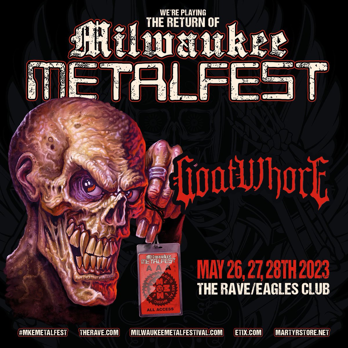 WarriorManagemt's tweet photo. . @Goatwhore_NOLA announced as part of @MKEMetalFest!#Goatwhore #Milwaukee #Metal #Festival #MetalFest @JameyJasta #MilwaukeeMetal #MilwaukeeMetalFest #Festivals #FestivalSeason #MetalBladeRecords https://t.co/GUQLY7wyPD