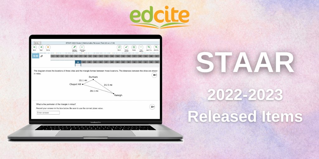 *NEW CONTENT*: Texas teachers, you can now find the 2022 released STAAR items on Edcite! Send an assessment to your students and get instant feedback! 📊

👉 edcite.com/collection-sta…

#edchat #TCEA #TCEA2023