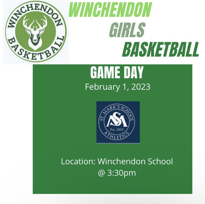 Gameday!! Home game vs <a href="/SMSSports/">St. Mark's Athletics</a> . Game is at home at 3:30!!

Watch! 👀 - 

winchendon.org/basketball-liv…

<a href="/GirlsWinchendon/">Winchendon Girls Basketball</a> @WinchendonA <a href="/NEPSGBCA/">NEPSGBCA</a> <a href="/PrepGirlsHoops/">Prep Girls Hoops 🏀</a>