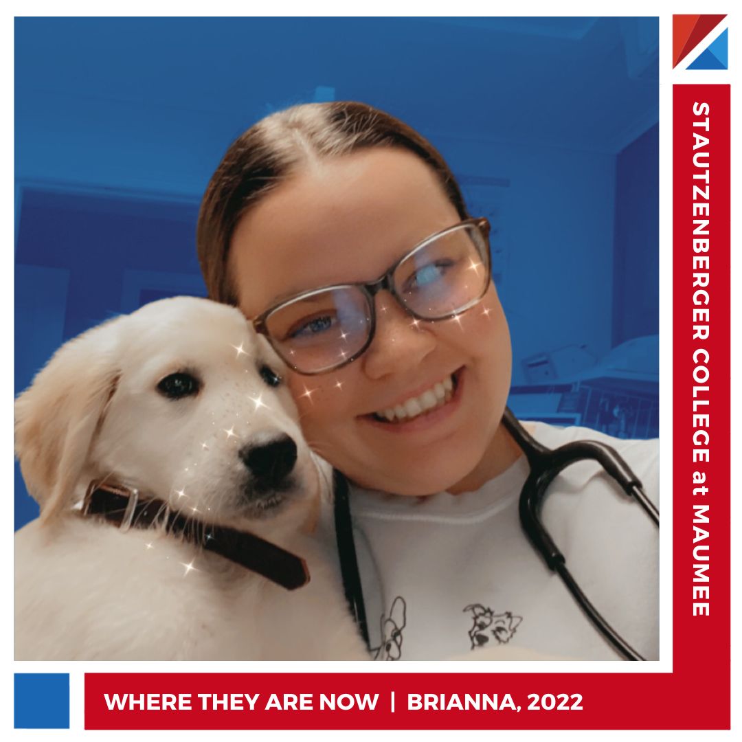 Stautzenberger's tweet photo. “Veterinary medicine has always been my dream, so I decided to follow my heart," says Brianna Stricklen. Brianna now works as a Veterinary Assistant at Dundee Veterinary Clinic after graduating from our Veterinary Technician program in 2022.

https://t.co/QTZmE5FBf5 https://t.co/thrEJJd1Vw