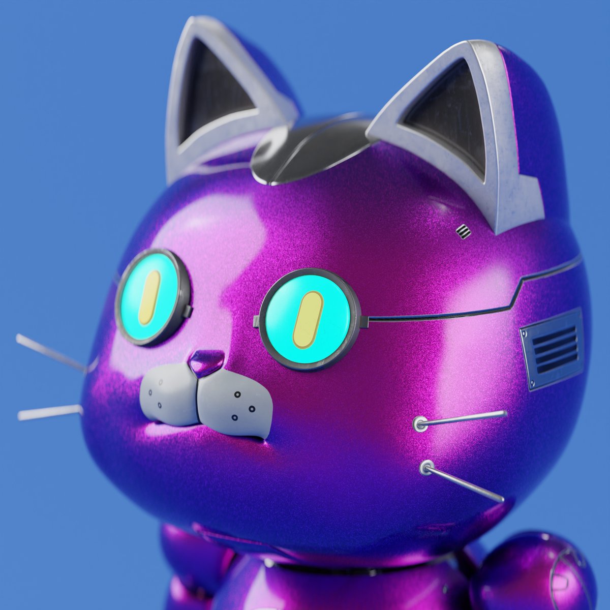 CATBOTICA's tweet photo. chrome was used. thank you, @FinishWhatUStar!

let's try iridescent. 

iridescent base catbot + comment + RT. 🧪
[https://t.co/YhlNQlerNp]

#REPLICATS #NANOCATS #NFTGIVEAWAY https://t.co/MhcQfp80lU
