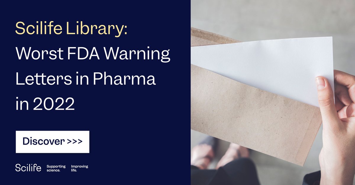 ScilifePlatform's tweet image. Worst #FDA #WarningLetters in #Pharma in 2022… where were they sent &amp;amp; why? During the last fiscal year, 152 #Compliance actions were issued based on FDA drug warning letters.  In our Scilife blog, we take a deeper look behind the numbers &amp;gt;&amp;gt; bit.ly/40mt2gM

#QMS