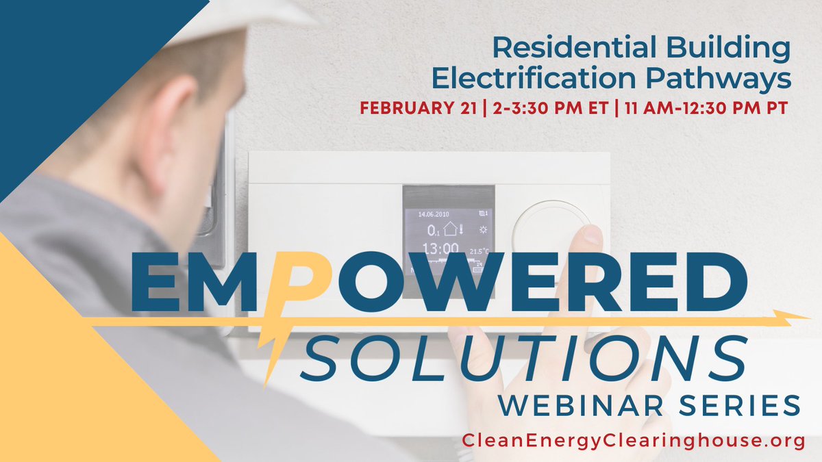 NewBldgsInst's tweet photo. Registration is open for the next #EMPOWEREDSolutions webinar, Residential Building Electrification Pathways! On 2/21, hear expert insights on what 2023 will bring for #BuildingElectrification: https://t.co/GJrGGdIF3r https://t.co/EdOxcPoG62