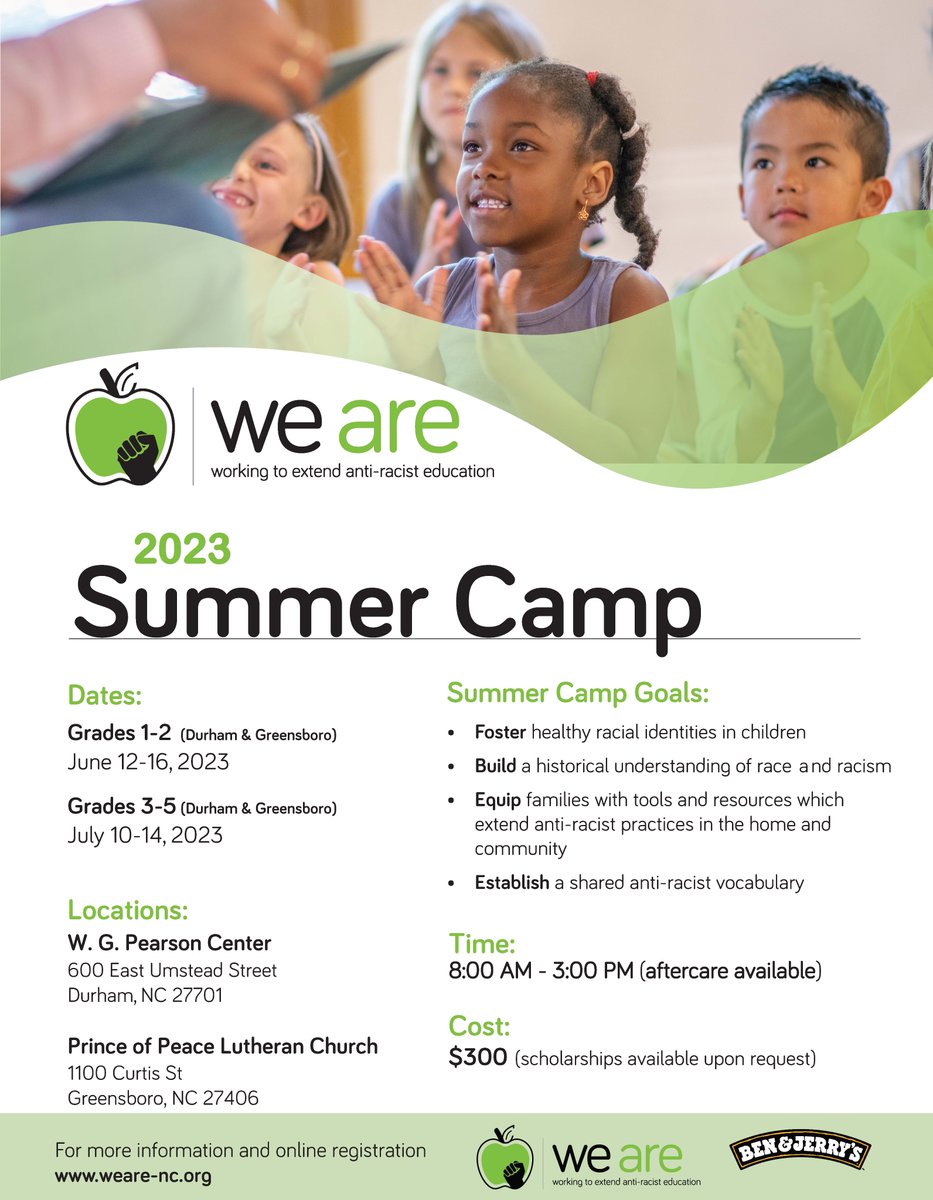 weare_org's tweet photo. Registration for we are Summer Camp 2023 is now open! Visit the website to register your child/children today!

https://t.co/4k0THxi2PC https://t.co/v3PmIrN2Vz