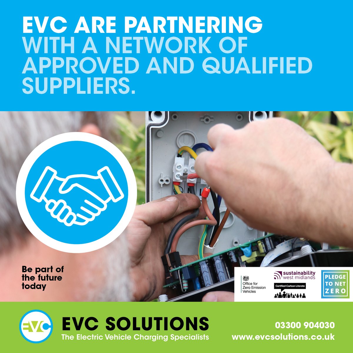 We are partnering for the planet, your safety, and our future.

One of the ways we do this is by partnering with a network of approved &amp; qualified installers around the UK.

Visit evcsolutions.co.uk and be part of the future today!

#evcharger #evcharging #electricvehicle