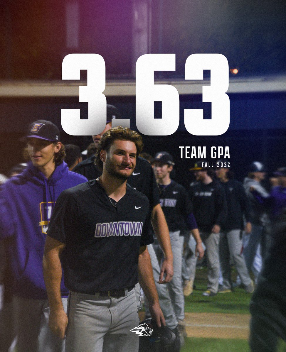 ECBaseballLions's tweet image. Fall semester GPA in the 📚