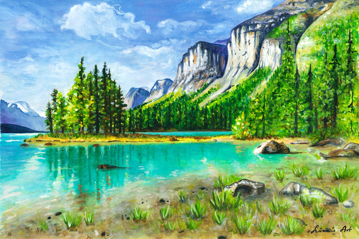 LinasArt_ca's tweet photo. I’m so stoked! I finally finished this watercolour painting - 𝕋𝕙𝕖 𝕊𝕡𝕚𝕣𝕚𝕥 𝕀𝕤𝕝𝕒𝕟𝕕 𝕀𝕀. 😃 

For more info, please visit: https://t.co/D3mzUfOzlo

#watercolourpainting  #canadianartist #rockymountains #spiritisland #naturelovers https://t.co/y1ISnJp59W
