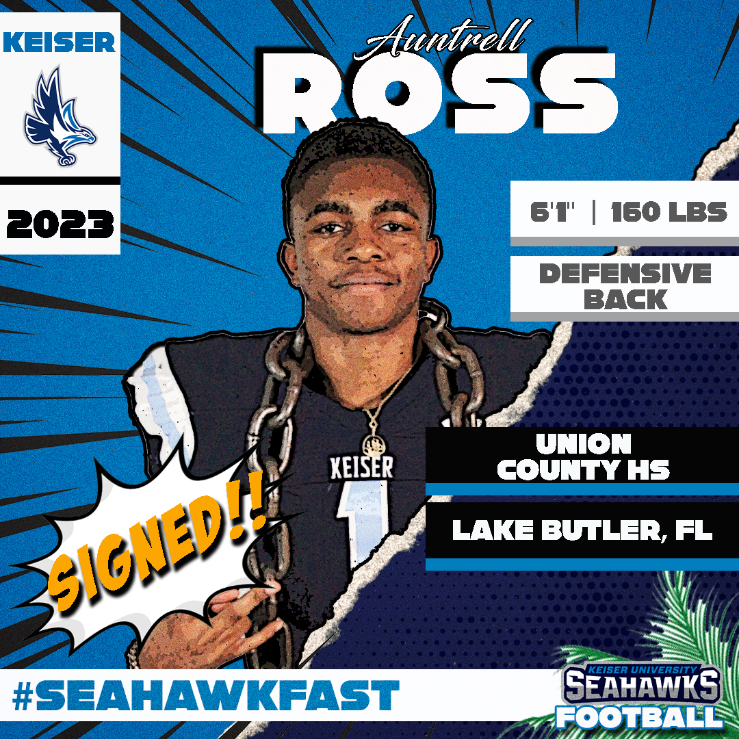 KeiserFootball's tweet photo. Welcome to the Family, 𝗔𝘂𝗻𝘁𝗿𝗲𝗹𝗹 𝗥𝗼𝘀𝘀!

#NSD23 
#TheOnlyOneInTheSun
#SeahawkFast https://t.co/e2qDfa72Xa