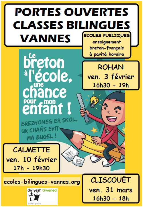 Kentañ emgav a-benn digwener ! #Gwened #brezhoneg
Premier rendez-vous vendredi ! #Vannes #breton
