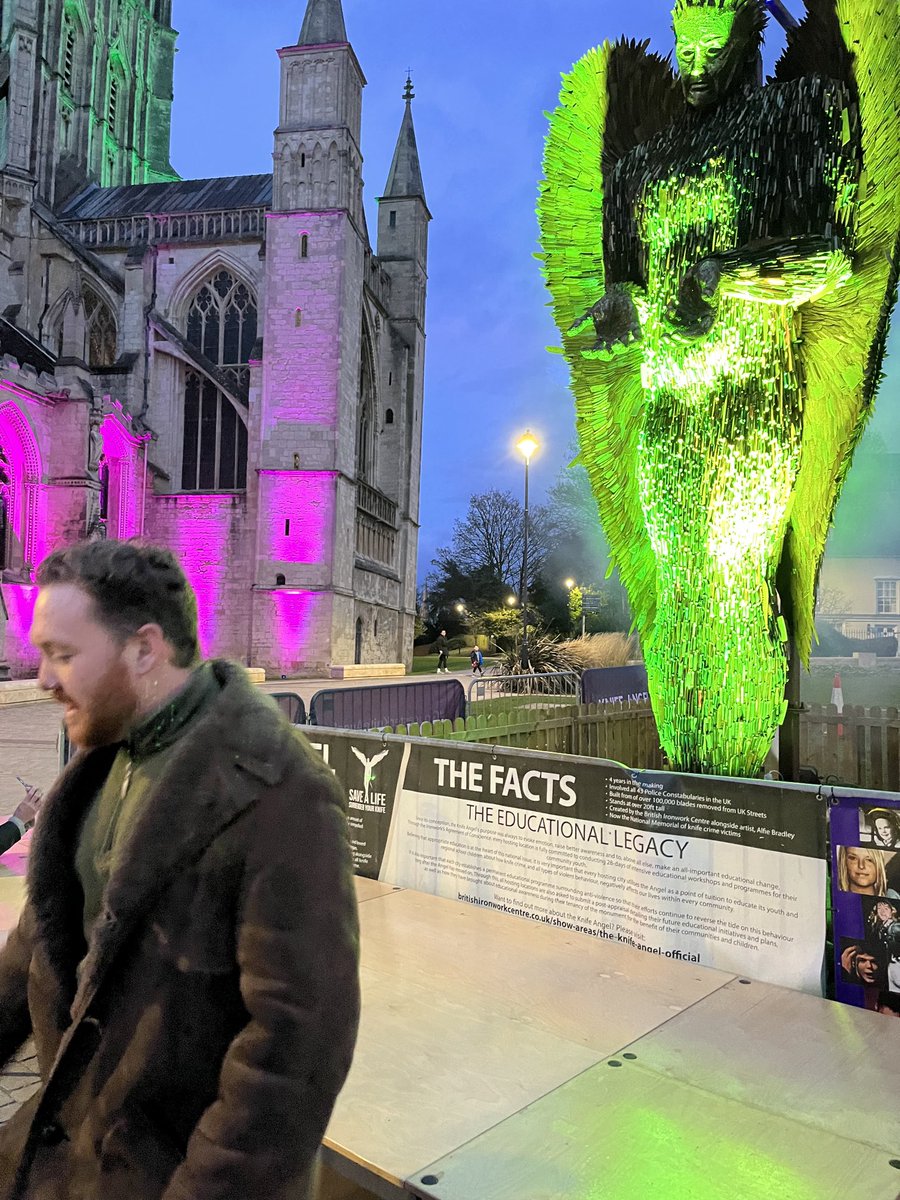 In Gloucester… For the knife Angel launch. Strange to be here with it