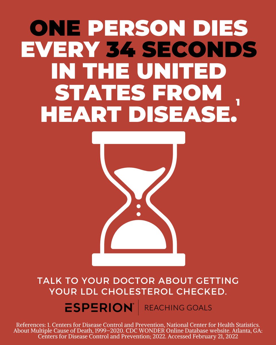 One person dies every 34 seconds from heart disease. This #HeartMonth let's raise awareness that the leading cause of death in the United States, #CardiovascularDisease, is largely preventable. #CVD #Cardiovascular