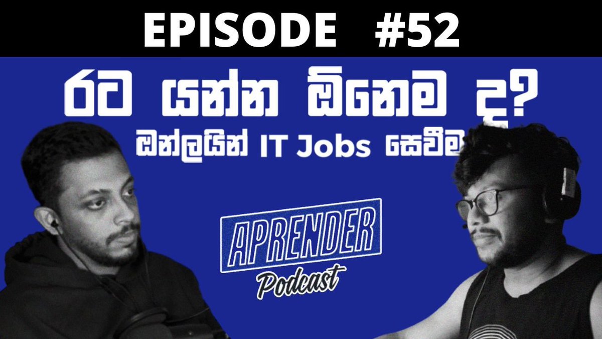 Aprenderpodcast's tweet photo. 🆕 Episode is out 🚨
E52: Why We Chose Not to Migrate from Sri Lanka!
ft. @BruceWyn006 x @kaniAbey
The link is on the bio!!
📺Link: https://t.co/F2iK2yK50y
🎧 Link: https://t.co/zfHTdmq3ck
#aprenderpodcast #podcast #tech #technology #predictions #onlinejobs #migration https://t.co/Z9RsOxx7nm