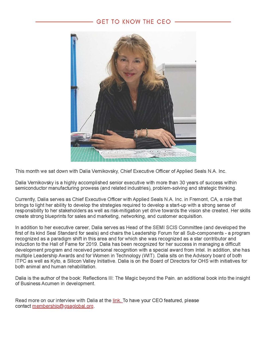 AppliedSeals's tweet photo. Learn more about Dalia Vernikovsky at

https://t.co/nTi3HUKY4i
Source: GSA 2nd SEMI Scoop Edition of the year.
#asnaglobal
#gsaglobal
#asnaceo
#daliavernikovsky
#sealindustry
#semiindustry
#incredibletalentedteam
#nonprofitsheroes https://t.co/llT9VMBhhg