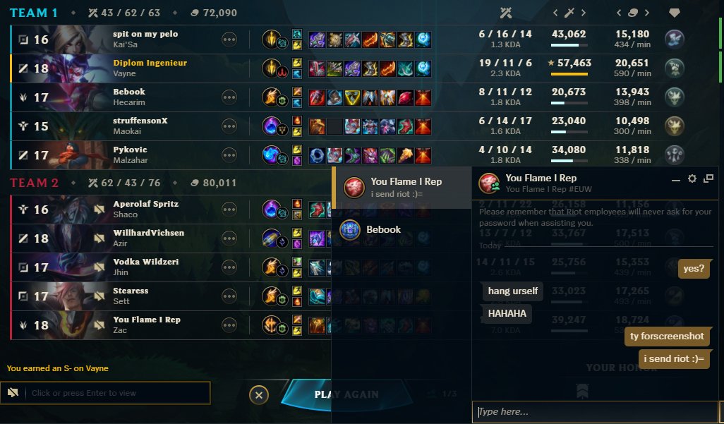 carrydglans's tweet photo. @RiotSupportDACH 
bitte einmal abchecken. danke auch!
IGN: You Flame I Rep https://t.co/13R8La5Ir4