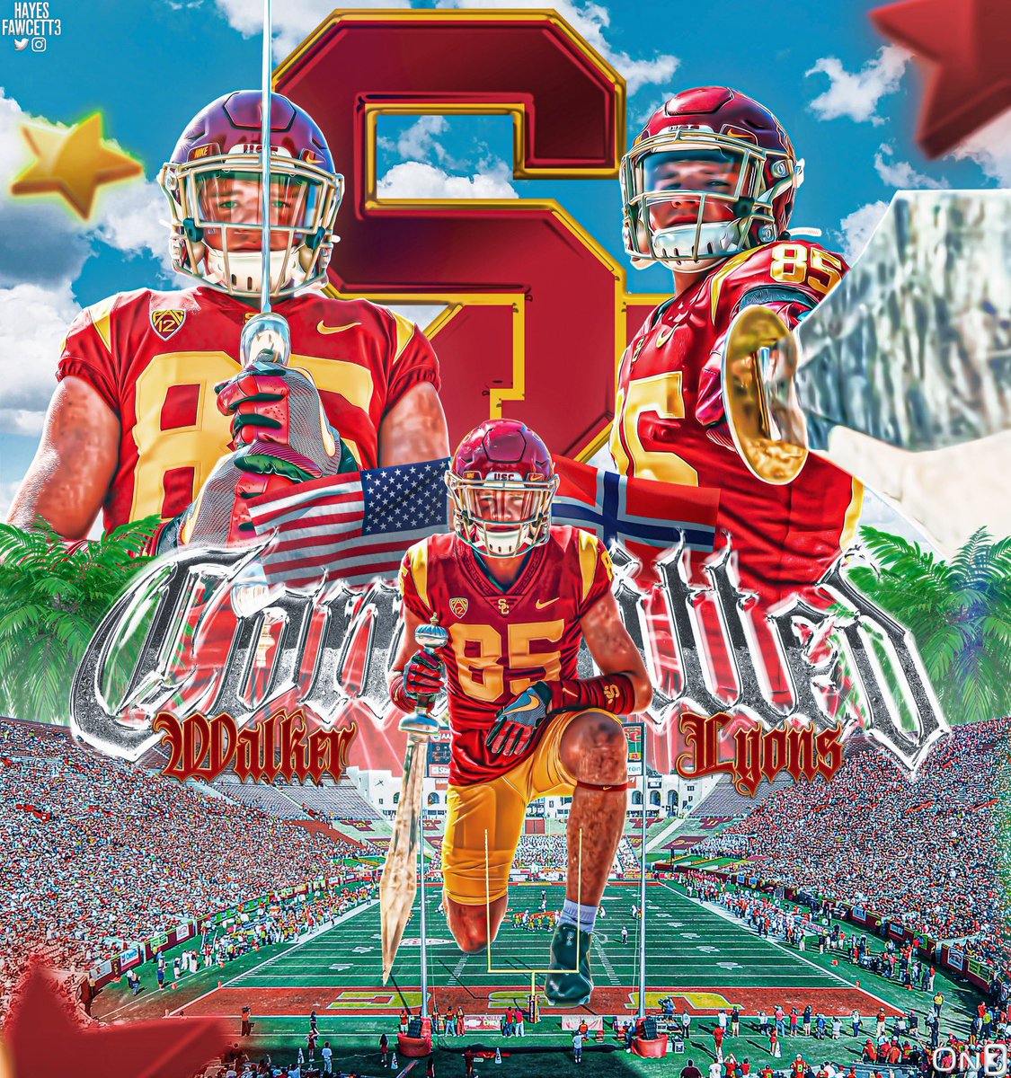 All the praise to my Heavenly Father. Committed! #FightOn ✌️@uscfb