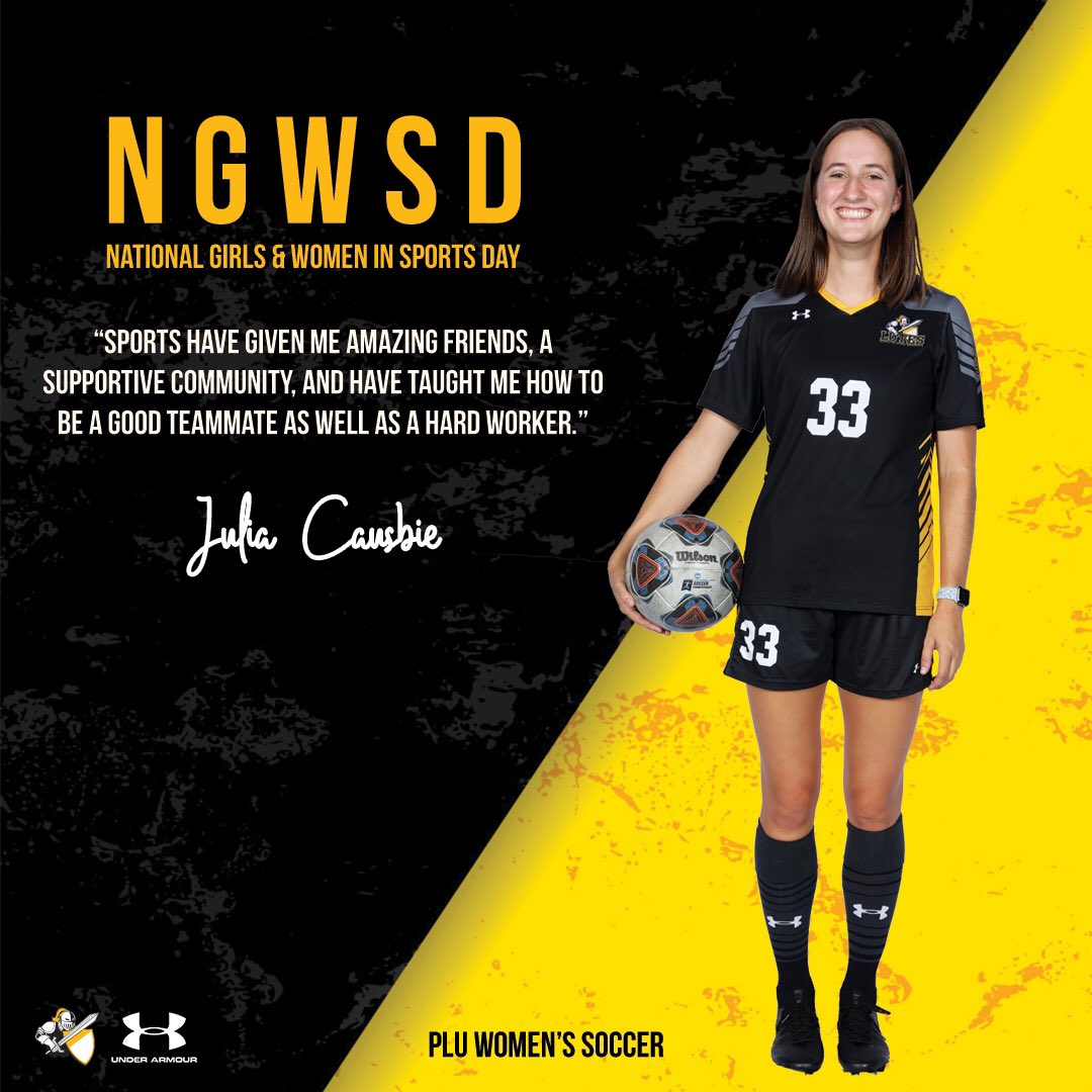 PLU_WSoc's tweet image. Happy National Girls and Women in Sports today to all!

Well 🎺said🎺Jules!
#ngwsd2023 

Go Lutes!
#returnready