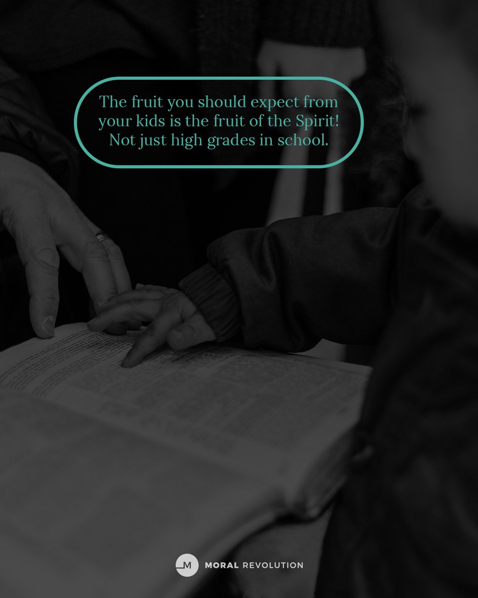 MoralRevolution's tweet photo. Although their academic performance is of uttermost importance, it should always be second to whether they're displaying the fruit of the spirit: " love, joy, peace, patience, kindness, generosity, faithfulness, gentleness, self-control"
#parentwell #moralrevolution https://t.co/qxCpfOI3Bg