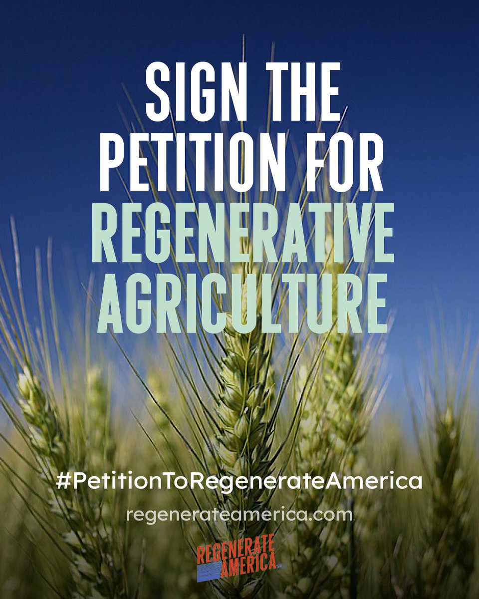 It’s the year of the farm bill! If you believe that soil is our common ground and our common good, visit regenerateamerica.com today to sign the #PetitionToRegenerateAmerica and demand that Congress support regenerative agriculture in the farm bill!  regenerateamerica.com/petition/?_kx=…