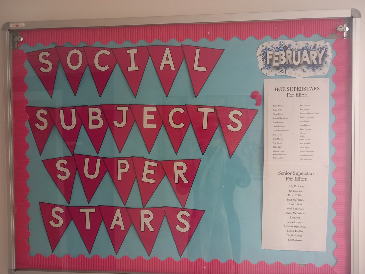 We are very impressed by the effort of our pupils in Social Subjects! We have so many super stars this month ⭐️ Keep up the hard work everyone 👏💫 <a href="/CVALE_socsubs/">Caldervale High Social Subjects</a>  <a href="/CaldervaleHigh/">Caldervale High</a>