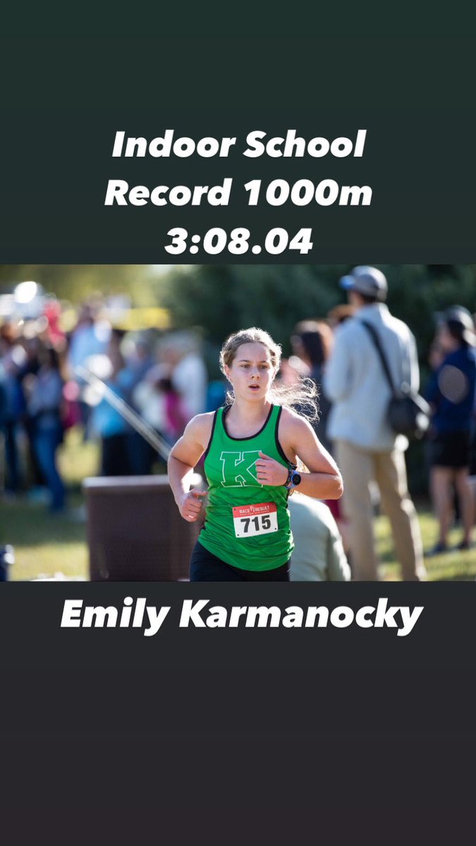 ALBrownXCTF's tweet photo. Kongrats to our Wonder Woman, Emily Karmanocky, for setting a new Indoor School Record in the 1000 last Saturday at Mondo Elite. Emily will line up Saturday at the Charlotte Championships to go even lower! #BeGreat #beaWonder https://t.co/36HBKKy0lQ