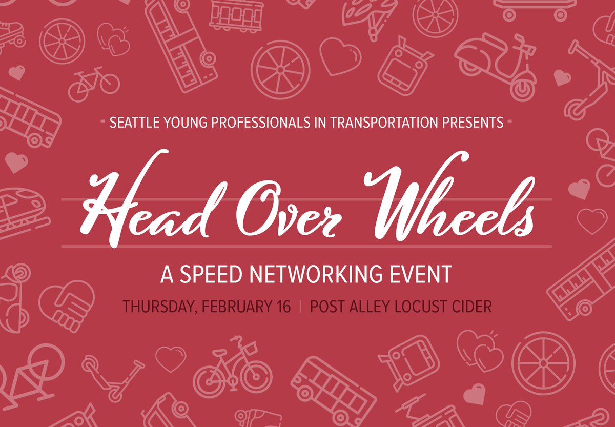 It’s February! Time to celebrate all of the things we #love- public transit, mobility, professional development, and getting to meet all of you! Join us on Thursday, February 16 for Head Over Wheels: A Speed #Networking Event. 

Learn more and RSVP here: eventbrite.com/e/head-over-wh…