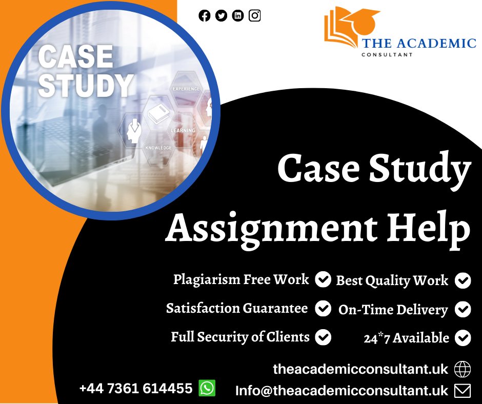 theacademiccon3's tweet image. The case study presentation is not an easy task. It requires a study of a company or an individual’s profile.
Order Now:
#casestudyassignmentwritinghelp #casestudyassignmentwriting #casestudyassignment #casestudyassignmenthelp #casestudywritinghelp #theacademicconsultant