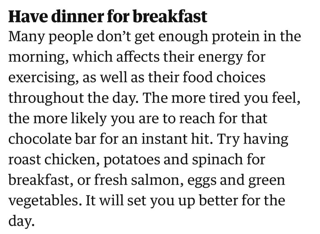 Feeling sluggish in the afternoon?

Don’t reach for a chocolate bar, wake up earlier and roast a chicken for breakfast