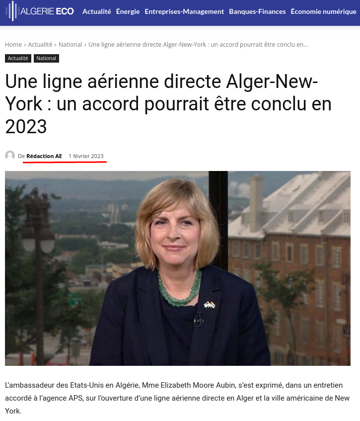 ONAPNT's tweet photo. Mars 2018 ↔️ Février 2023
Ligne aérienne directe Alger New-York, que des promesses !!
#ONAPNT https://t.co/MktO8ymdK4
