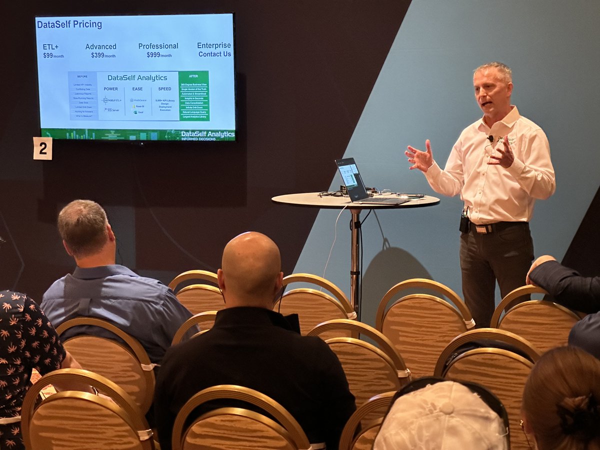 Thank you to everyone who came out to hear DataSelf's Founder &amp; CEO, <a href="/jonigirardi/">Joni Girardi</a>, discuss DS Analytics for <a href="/Acumatica/">Acumatica</a> &amp; how it enables your business to make better, more informed decisions!

Learn more about DS for #Acumatica here: dataself.com/bi-analytics-f…
#acumaticasummit