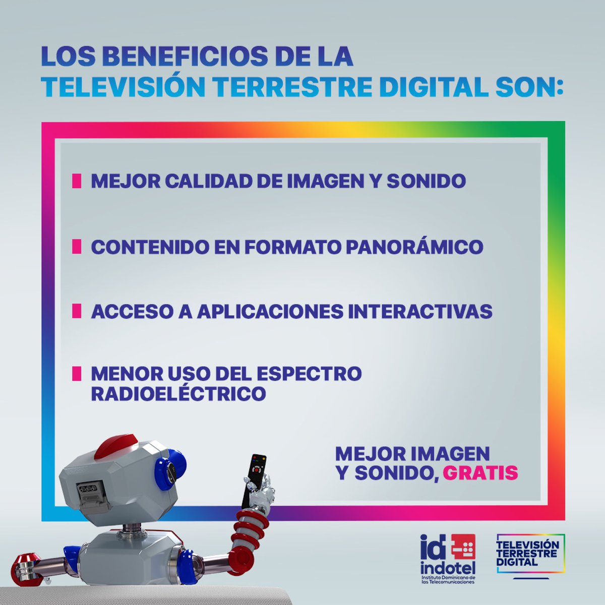 ¿Quieres saber de qué se trata la Televisión Terrestre Digital?, aquí te lo contamos.

#TelevisiónDigitalTerrestre #INDOTEL