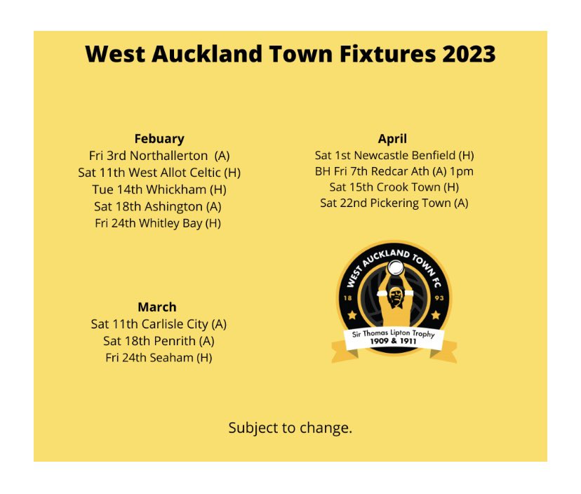 West Auckland Town FC tweet media