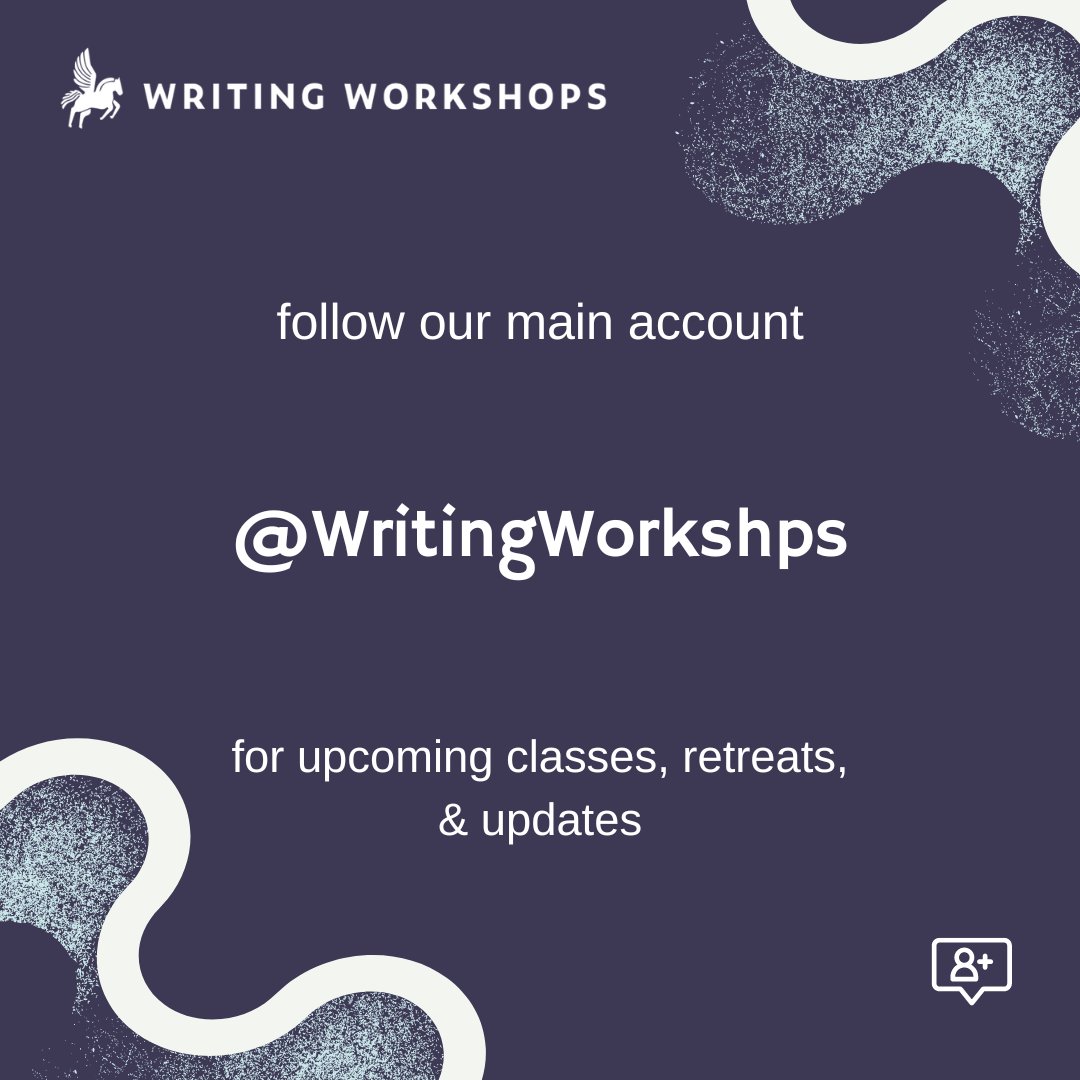 For all Writing Workshops retreats, classes, and updates, follow our main account over at <a href="/WritingWorkshps/">WritingWorkshops.com</a> 😎✅

Stay up to date with the latest retreats, application deadlines, mentorship opportunities, and more!