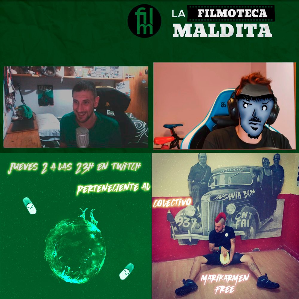 Acción DeMente (@acciondemente) on Twitter photo Directo jueves día 2 a las 23:00 en el canal de la <a href="/LaFilmoMaldita/">La Filmoteca Maldita</a>
twitch.tv/filmotecamaldi…
Con una nueva invitada en primera persona <a href="/FreeMarikarmen/">Marikarmen Free ♁⚥ 🔻</a> perteneciente a <a href="/BcnInsania/">InsaniaBCN</a>, el colectivo más Punk del activismo loco y quiere abrir el melón🙃
#AntiPsistema #APAB #FarMafia Directo jueves día 2 a las 23:00 en el canal de la <a href="/LaFilmoMaldita/">La Filmoteca Maldita</a>
twitch.tv/filmotecamaldi…
Con una nueva invitada en primera persona <a href="/FreeMarikarmen/">Marikarmen Free ♁⚥ 🔻</a> perteneciente a <a href="/BcnInsania/">InsaniaBCN</a>, el colectivo más Punk del activismo loco y quiere abrir el melón🙃
#AntiPsistema #APAB #FarMafia