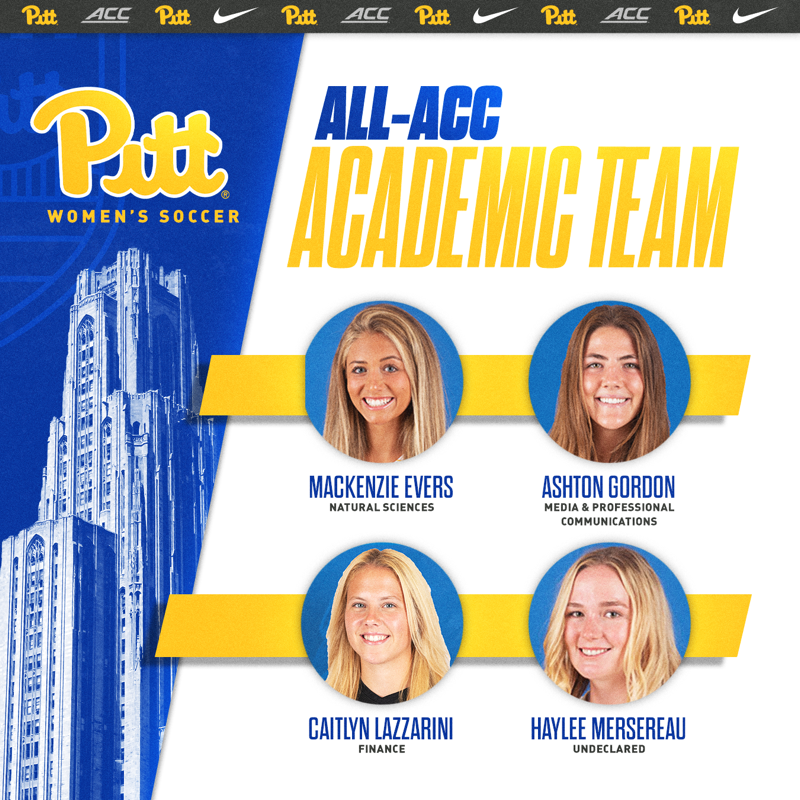 Pitt_WSOC's tweet photo. Congratulations to our program-record 14 student-athletes named to the 2022 All-ACC Academic Women’s Soccer Team!

#H2P