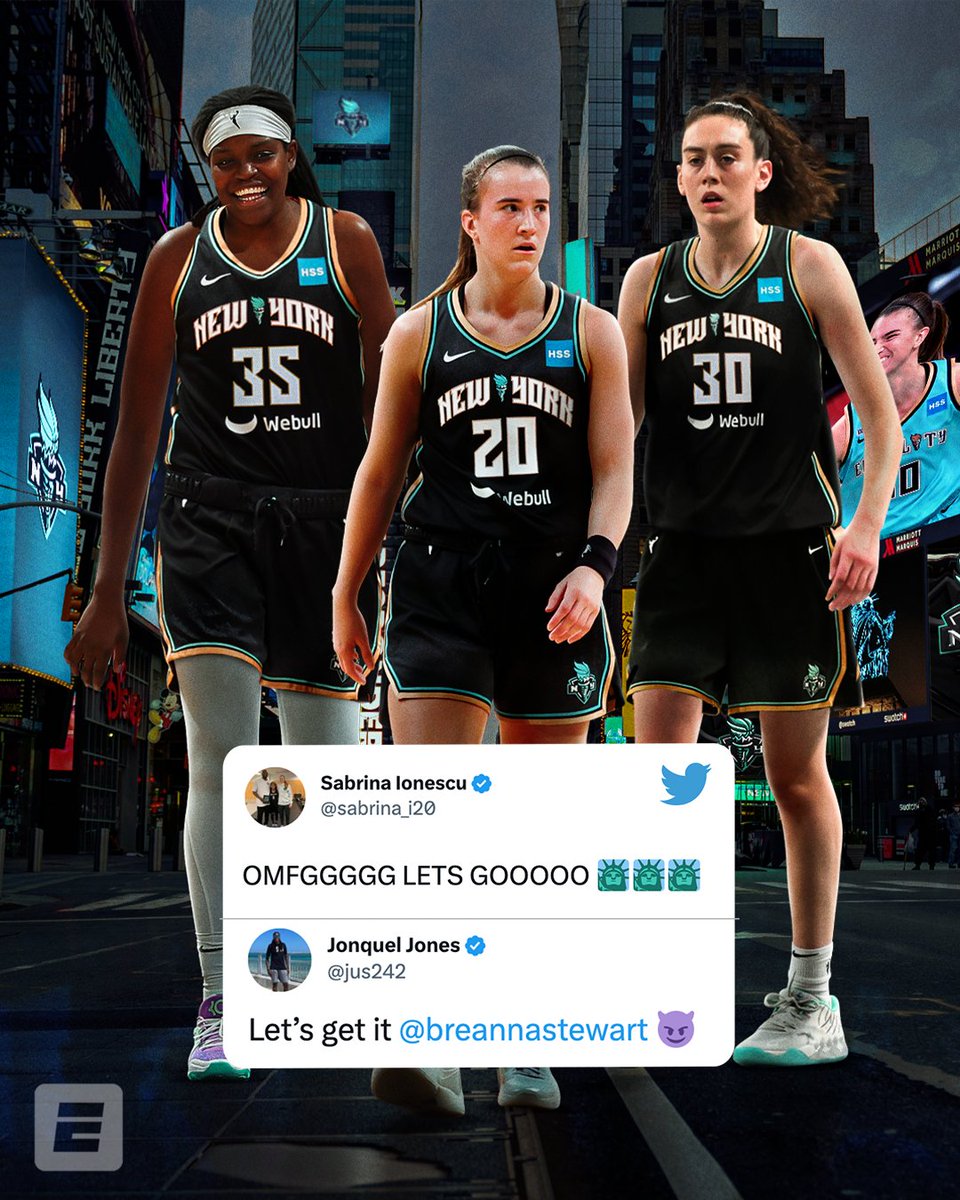 espnW's tweet photo. @nyliberty's new Big 3 are READY‼️ 🔜 https://t.co/y43JpNhR9Z