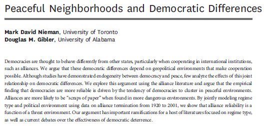 New at @The_JOP: journals.uchicago.edu/doi/10.1086/72…. We argue many foreign policy differences attributed to regime type, such as democracies being more cooperative, are driven by a state’s geopolitical environment, rather than its domestic institutions.