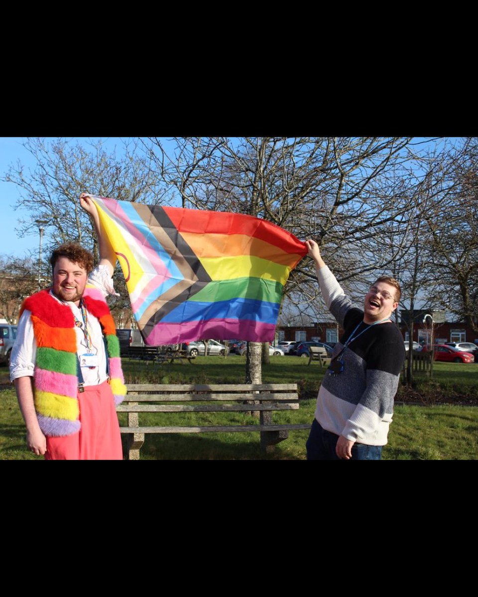 betterusername's tweet photo. Thankyou to everyone who came to watch us raise the Progress flag ❤️❤️❤️ particular thanks to the tall people who had to be our make shift flag pole after the actual one didn’t work… 
HAPPY LGBT HISTORY MONTH #LGBTHM23 https://t.co/gOl2BKh1Z3