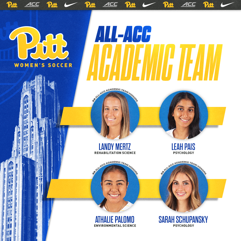 Pitt_WSOC's tweet photo. Congratulations to our program-record 14 student-athletes named to the 2022 All-ACC Academic Women’s Soccer Team!

#H2P