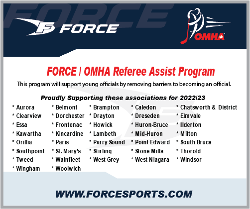 ForceOfficials's tweet image. FORCE OMHA REFEREE ASSIST PROGRAM