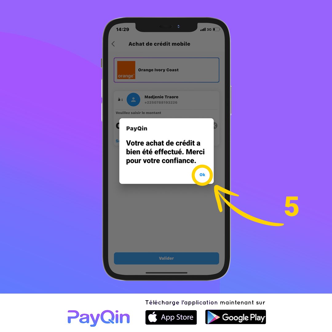 PayQinn's tweet image. Hello la team, depuis votre #compte #PayQin, achetez du crédit téléphonique en quelques #clics et passez de moments cools avec vos proches au téléphone. Option disponible pour tous les réseaux mobiles de nos 7 #pays. Profitez au #max !

#vousallezaimerpayer