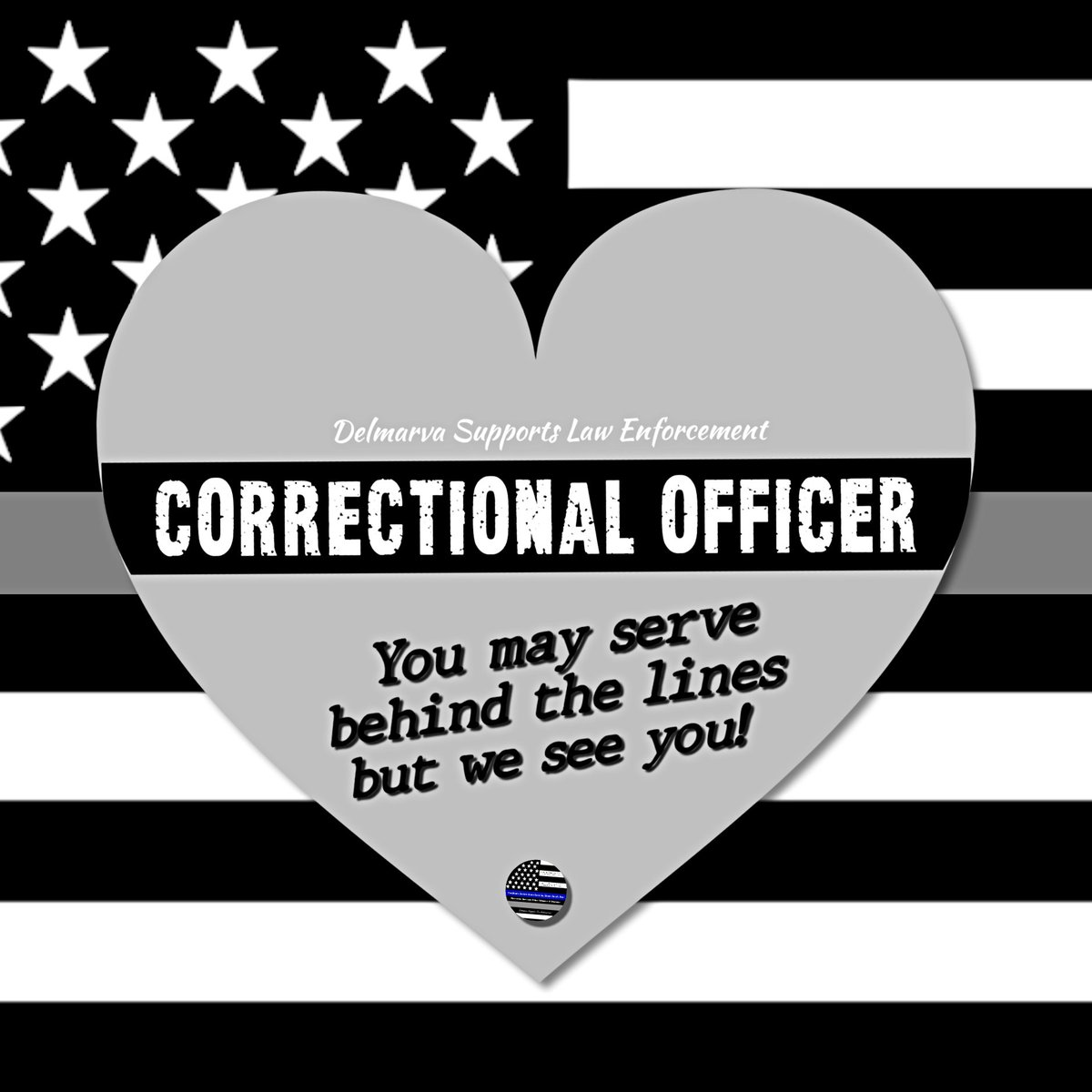 delmarvablue's tweet image. Adding a new heart to our February &quot;hearts for law enforcement&quot; project today in honor of Lt. Steven Floyd, Sr. #neverforgotten #delawaredoc