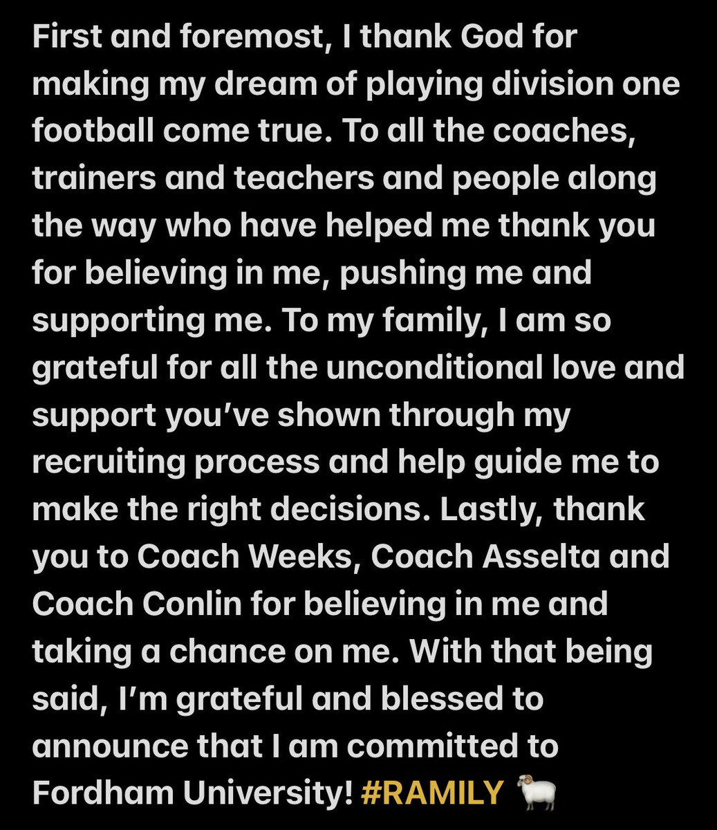 Joey Duggan (@joeyduggan7) on Twitter photo I’m grateful and excited to announce my commitment to Fordham University 🐏 #RAMILY <a href="/FORDHAMFOOTBALL/">Fordham Football</a> <a href="/newftbj/">New England Football Journal ® 🏈</a> <a href="/AlexAgrellaRB/">Alex Agrella</a> <a href="/davidweeks34/">David Weeks</a> I’m grateful and excited to announce my commitment to Fordham University 🐏 #RAMILY <a href="/FORDHAMFOOTBALL/">Fordham Football</a> <a href="/newftbj/">New England Football Journal ® 🏈</a> <a href="/AlexAgrellaRB/">Alex Agrella</a> <a href="/davidweeks34/">David Weeks</a>