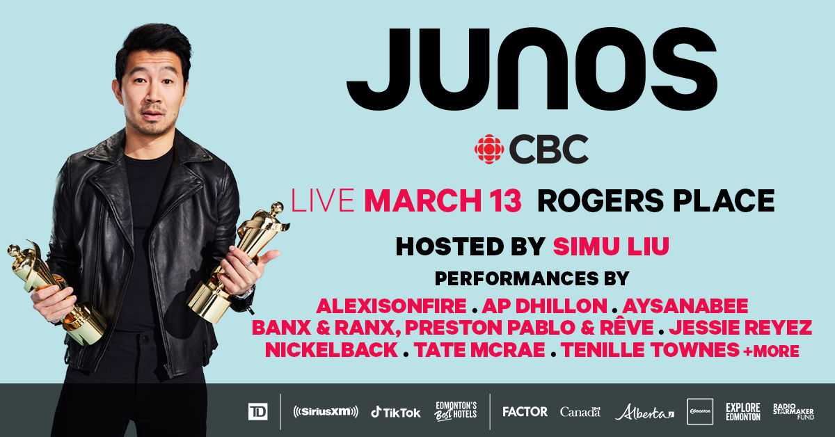 Get ready for The 2023 JUNO Awards hosted by <a href="/SimuLiu/">Simu Liu</a>! For tickets, visit: ticketmaster.ca/junos

Travelling to Edmonton for JUNO Week? Book your stay for 2023 JUNO Week through <a href="/edmbesthotels/">Edmonton's Best Hotels</a> – Rewards with every booking edmontonsbesthotels.com