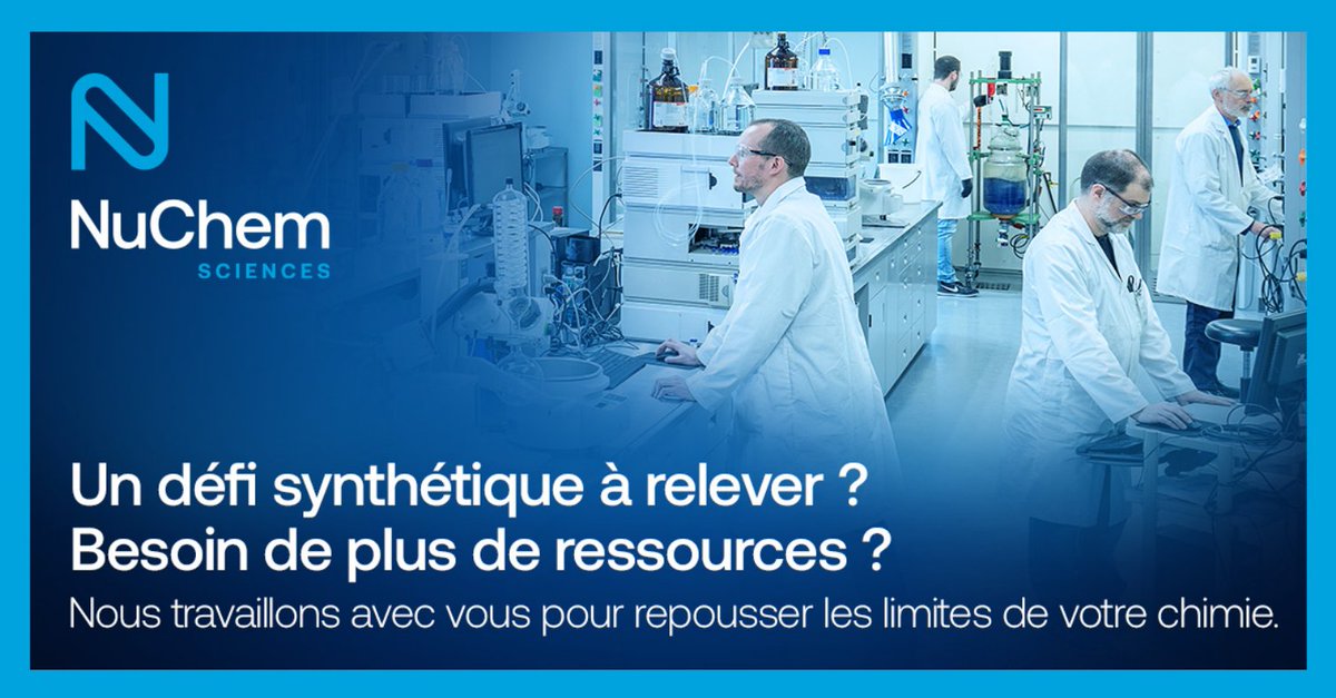✨LEAD THE PACK with our CHEMISTRY services at NuChem Sciences in Montreal, Canada.

✨Menez la course avec les services de CHIMIE proposés par NuChem Sciences à Montréal, Canada.

nuchemsciences.com

#CRO #CHEMISTRY #DrugDiscovery #Team #Canada