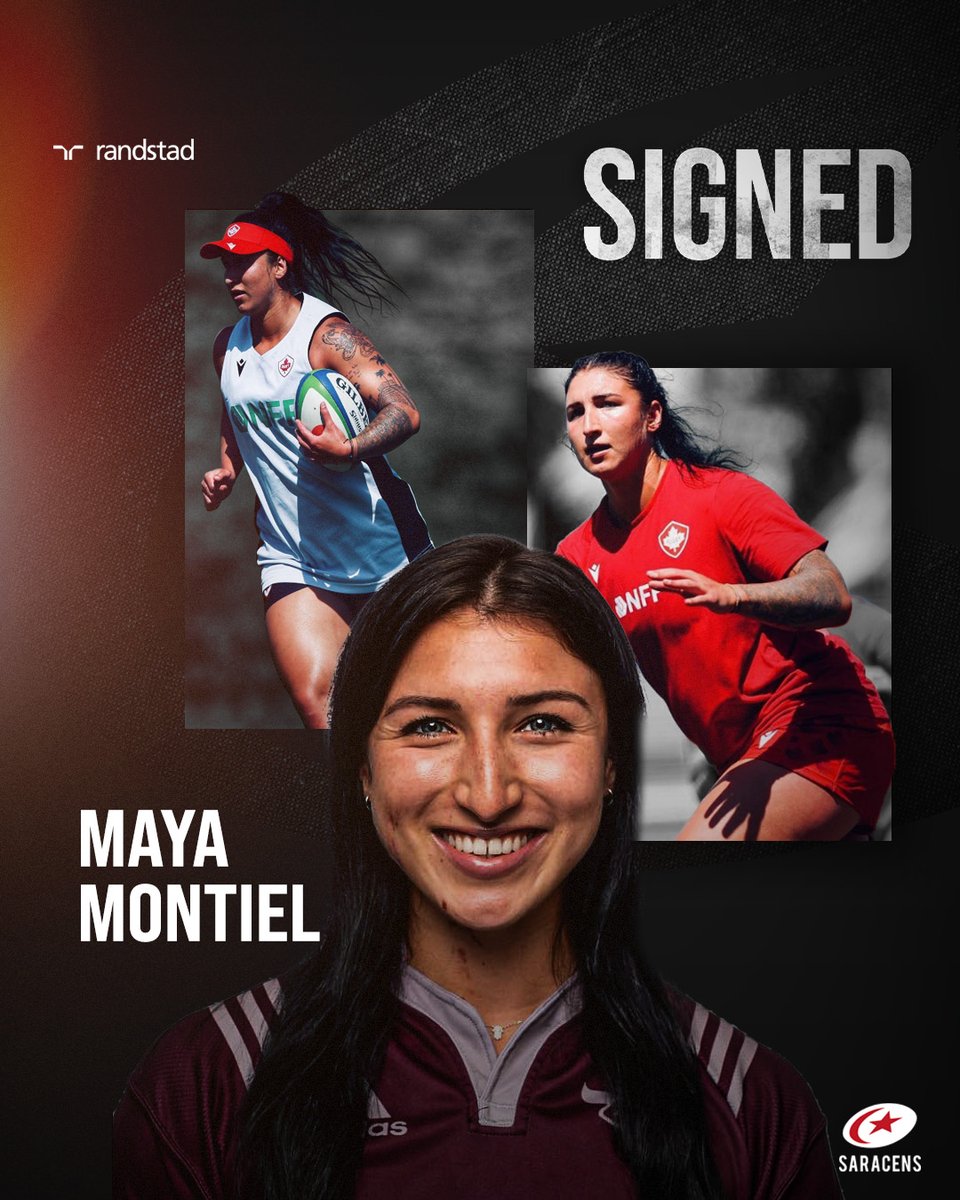 SaracensWomen's tweet photo. 𝗪𝗲𝗹𝗰𝗼𝗺𝗲, 𝗠𝗮𝘆𝗮 ✍️

We're pleased to confirm the arrival of Canadian international Maya Montiel.

Read more here 👉 https://t.co/yXUZgJuFhs

#YourSaracens💫 | @RandstadJobs https://t.co/Xx6fckfPX7