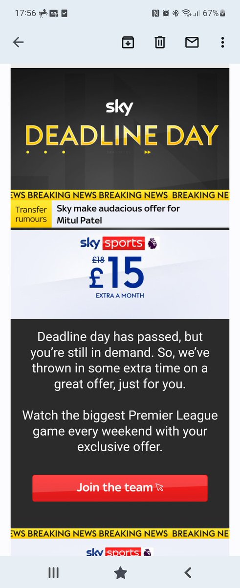 magicmitul's tweet image. @skytv you send this offer out telling people your giving them a deal knowing alot of people don't read the fine print but I did. Peeps if you get this offer you sign on to an 18 month contract and it also states the prices may increase during this period. #nothonest #sky