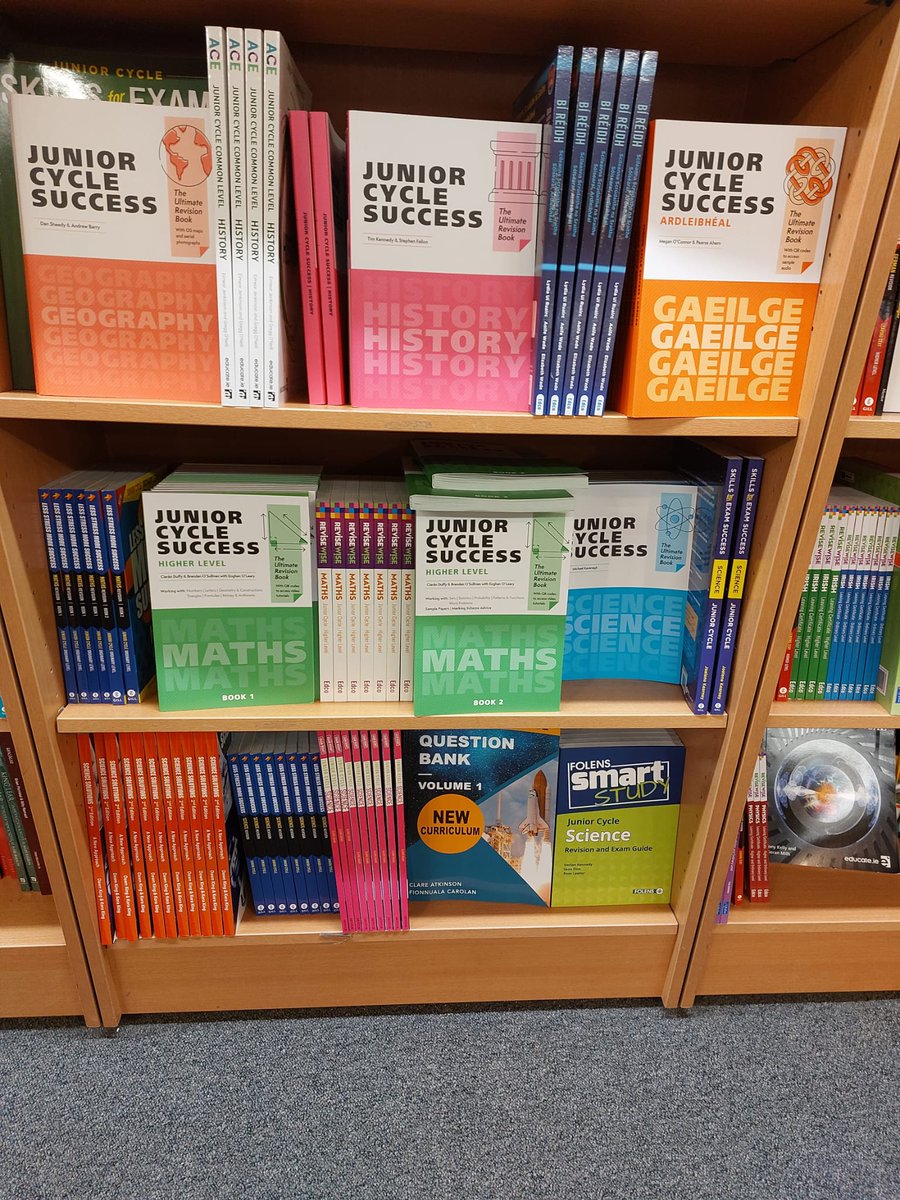 Great to see the Junior Cycle Success Revision Book Series fully stocked in O' Mahoney's Bookshop in Limerick 😊.
<a href="/Dansheedy_Ed/">Dan Sheedy</a>
#jcsucces  #jcrevision